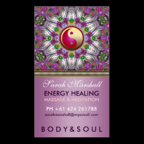 Energy Healing Holistic Pearl Star Business Card business cards