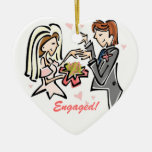 Engaged Customised Wedding Keepsake Christmas Tree Ornaments