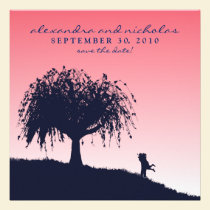 Engaged Embrace Save the Date Announcement: rose invitations
