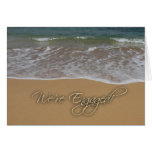 Engagement announcement - by the beach card