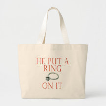 Engagement Bride Tote Bag