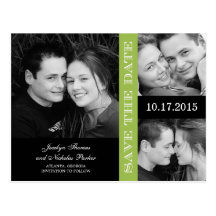 Engagement Collage Save The Date Announcement Post Card