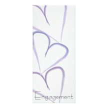 Engagement Hearts Purple Invite