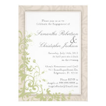 Engagement Party Elegant Vintage Wedding Invite