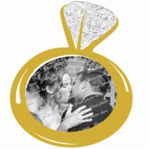 Engagement Ring Photo ornament Cut Out
