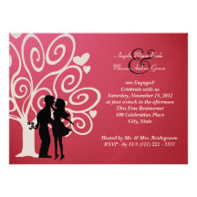 Engagement/ Wedding Silhouette Personalized Invitation
