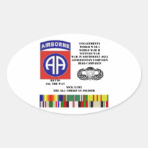 Engagements of  the 82nd  airborne division oval stickers