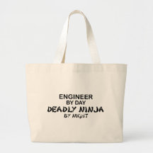 Engineer Deadly Ninja by Night Tote Bags