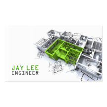 Engineer, Engineering, Architect, Builder Business Card Template