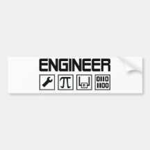 engineer icon bumper sticker