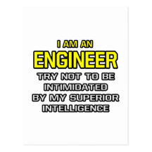 Engineer...Superior Intelligence Postcards