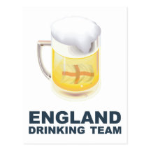 England Drinking Team Post Card