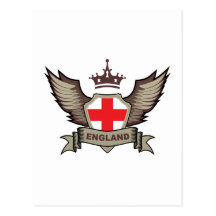 England Emblem Post Card