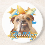 English bulldog beverage coasters