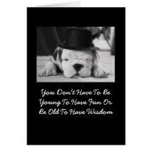English Bulldog Puppy Birthday Card