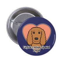 English Cocker Spaniel Lover Pinback Button