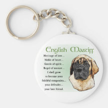 English Mastiff Art Gifts Keychains