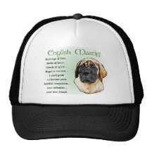 English Mastiff Art Gifts Mesh Hats
