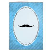 English Moustache Greeting Card