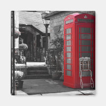 English Phont Booth Fridge Magnet