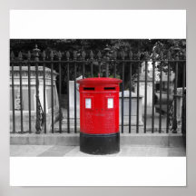 English postbox posters