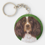 English Springer Spaniel Dog Art - Major Keychains