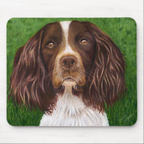 English Springer Spaniel Dog Art - Major mousepads