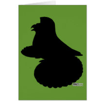 English Trumpeter Silhouette Greeting Cards