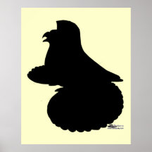 English Trumpeter Silhouette Print