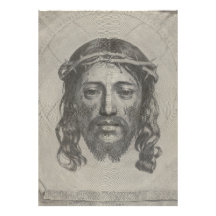 Engraved Face of Jesus Christ by Claude Mellan Art Photo