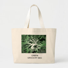 ENGRAVED THISTLE GREEN GROCERY TOTE TOTE BAGS