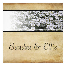 Enhanced Dasies Elegant Personalized Announcement