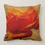 Enigma of the Yellow Rose - Orange Pillow
