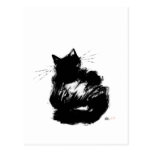 Enigmatic Black Cat Post Cards