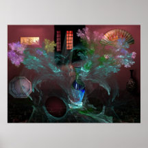 Enigmatic Floral Poster