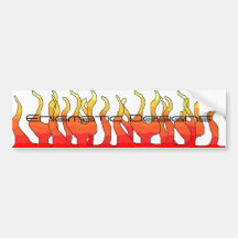 Enigmatic Sticker flames Bumper Sticker