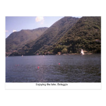 Enjoying  the lake, Belaggio Postcard