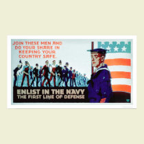 Enlist Navy, the 1st Line of Defence (US02160) posters