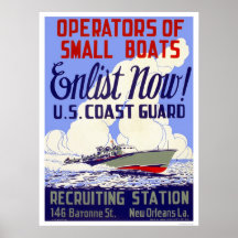 Enlist now!  U.S. Coast Guard - WPA Posters