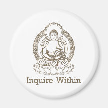 Enquire Within Buddha Refrigerator Magnet