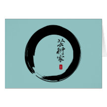 Enso with Japanese for "Artist" Greeting Card
