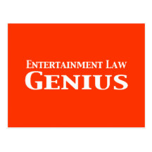 Entertainment Law Genius Gifts Postcards