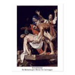 Entombment By Michelangelo Merisi Da Caravaggio Postcard