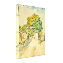 Entrance to the Moulin de la Galette by van Gogh Stretched Canvas Prints