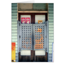 Entry doors of the Grand Hotel, Clermont Greeting Card
