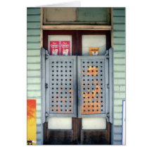 Entry doors of the Grand Hotel, Clermont Greeting Card