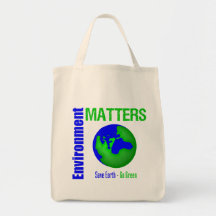 Environment Matters Save Earth Go Green Canvas Bag