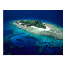 Eori Island, Mamanuca Islands, Fiji - aerial Post Cards