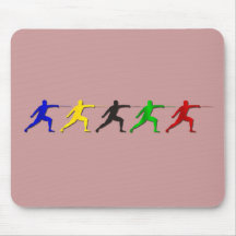 Epee Fencers Fencing Mens Athlete Womens Sports Mouse Mats