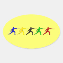Epee Fencers Fencing Mens Athlete Womens Sports Stickers